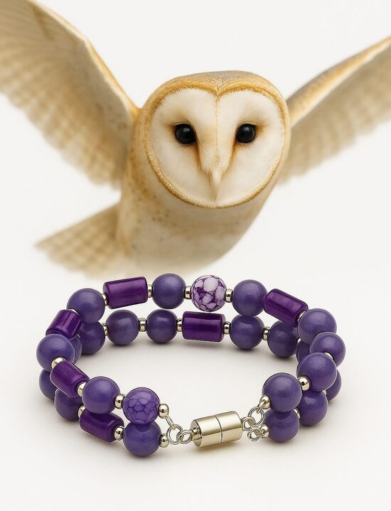 Dabīgo pērļu rokassprādze "Pūces Maģija"